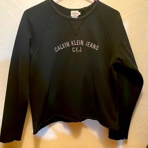 Vintage calvin klein jeans black crewneck sweatshirt
